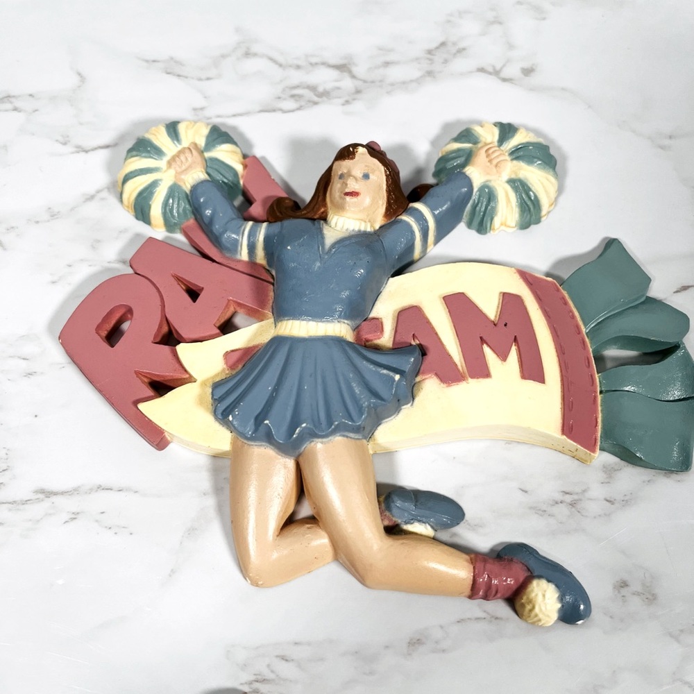 Vintage Cheerleader Wall Decor Set of Two - Picture 2 of 7